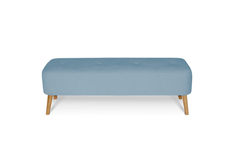 In picture Bench Superior with fabric Delta 5142, Leg 100 Oak.