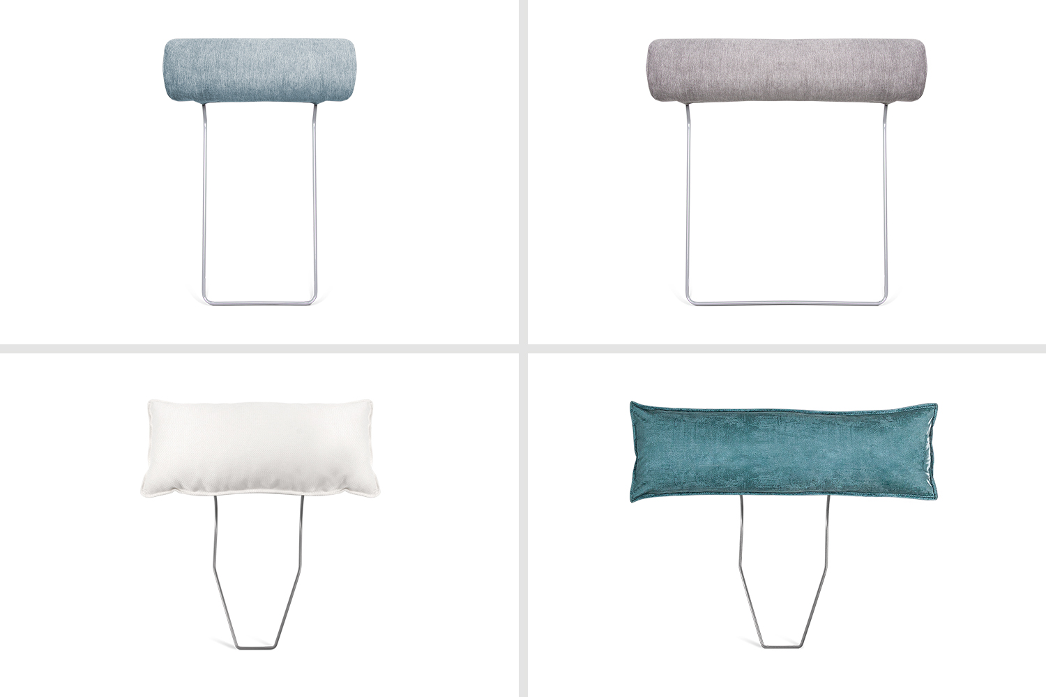 In picture: Bellus neckrests. Top row: N 55, D 75. Bottom row: N 60, D 90.