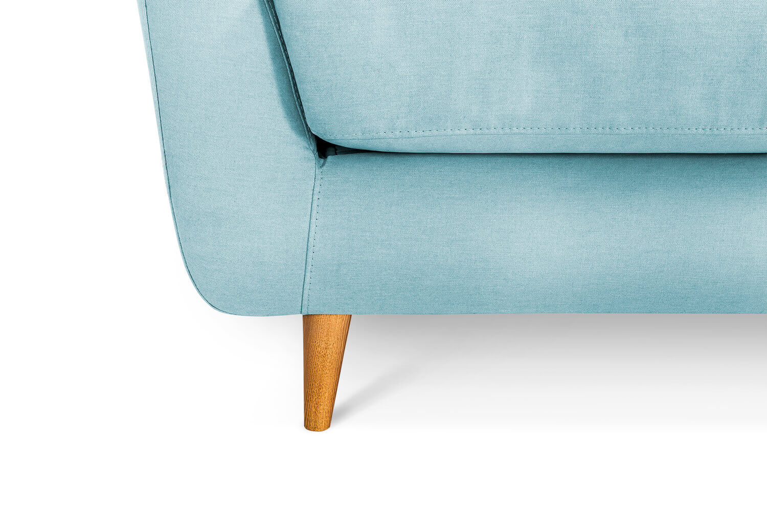 In picture: Blaze 3 LC detail. Fabric: Delta 5142. Leg: 50, oak.