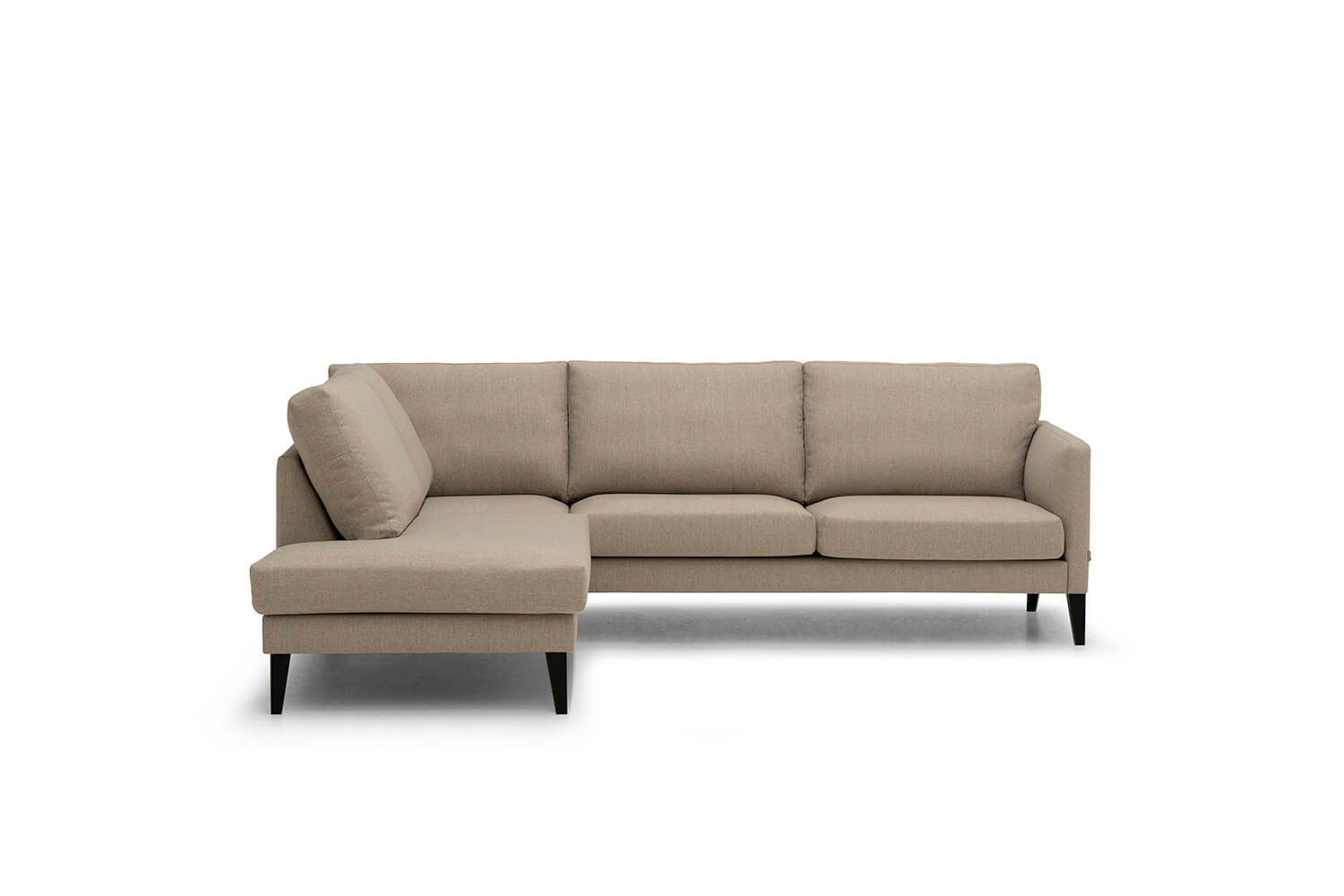 In picture: Jonna Open End Left. Fabric: Riviera 710. Leg: 85, black.