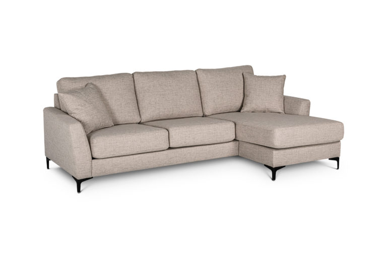 In picture: Presly 3 DIV Right. Fabric: Eleni 810. Leg 53, matte black.