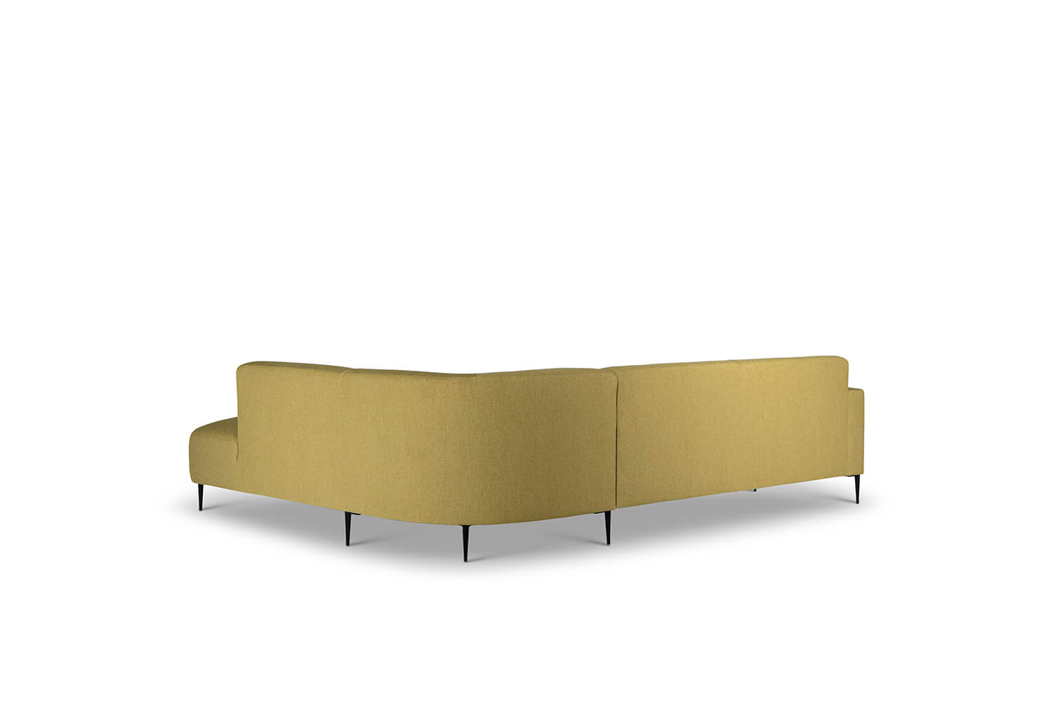 In picture: Perry Open End Right. Fabric: Chrush 2170. Leg: 15, matte black.