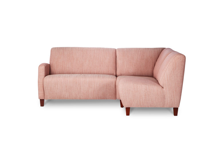 In picture: Beverly A2E1. Fabric: Dott 3160. Leg: 1, dark brown.