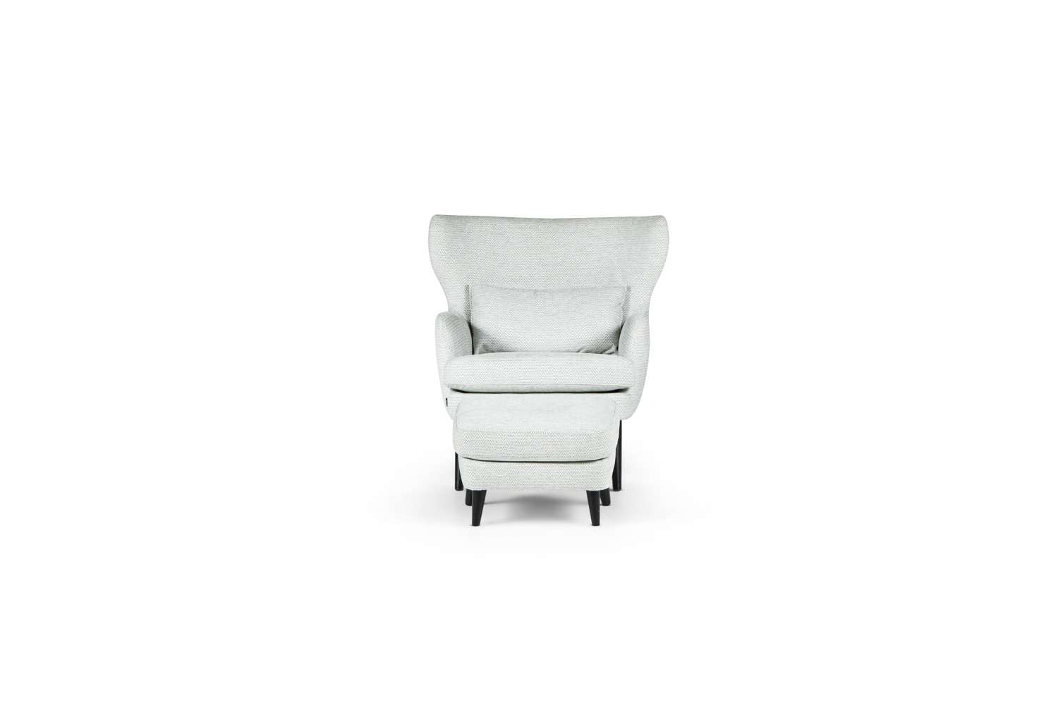 In picture: Papillon chair with footstool. Fabric: Lancelot 1552.