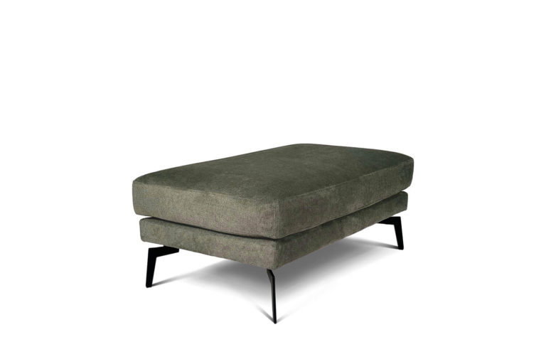 In picture: Coral Jumbo Footstool 110x70cm. Fabric: Sense 4156. Leg: 122, matte black.